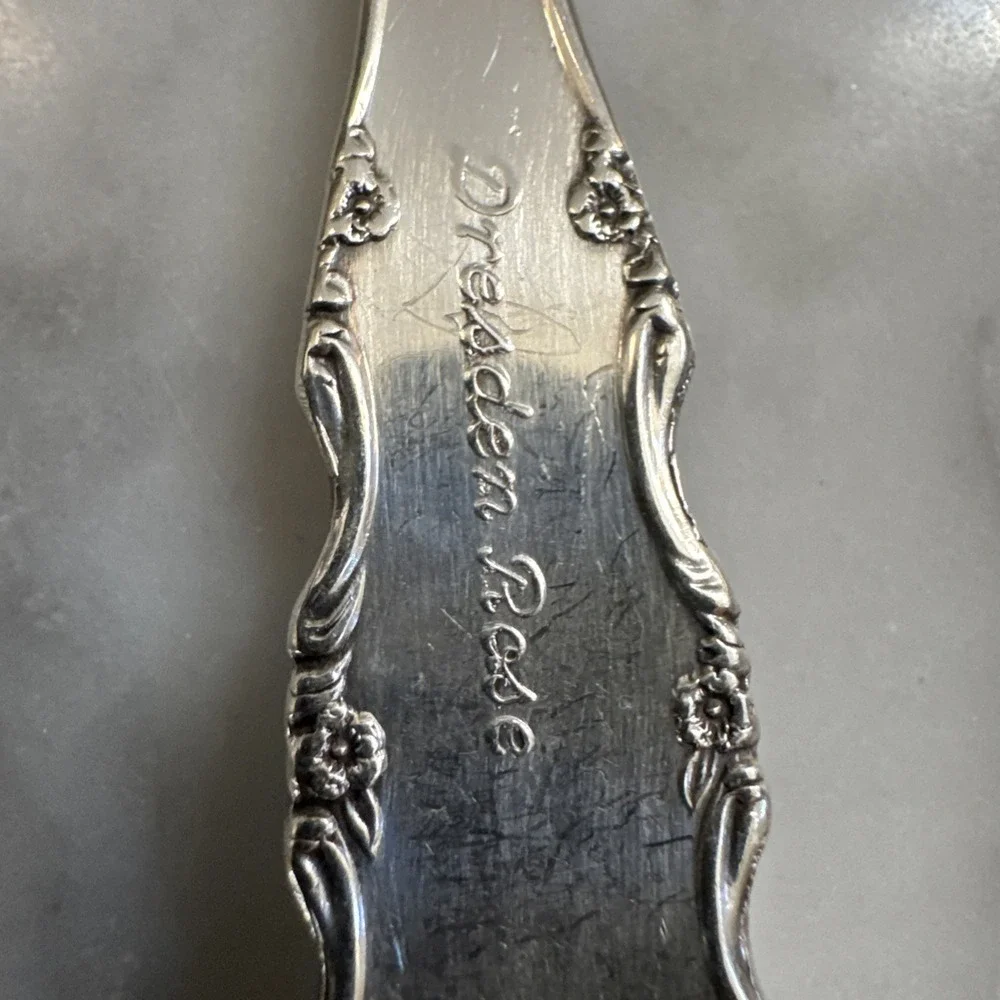 Reed & Barton Dresden Rose Set of 5 / Salad Dinner Forks Silverplate Flatware